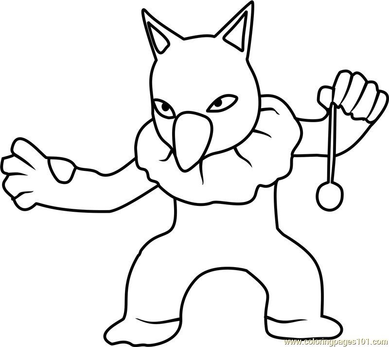 800x713 Hypno Pokemon Go Coloring Page