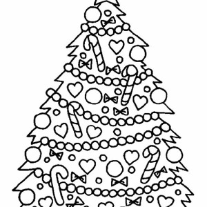 300x300 Christmas Tree Hanging Ornament On Christmas Coloring Page Color
