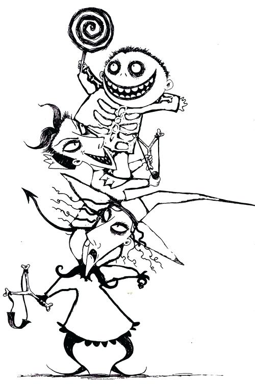 500x754 Large Christmas Coloring Pages Nightmare Before Coloring Pages