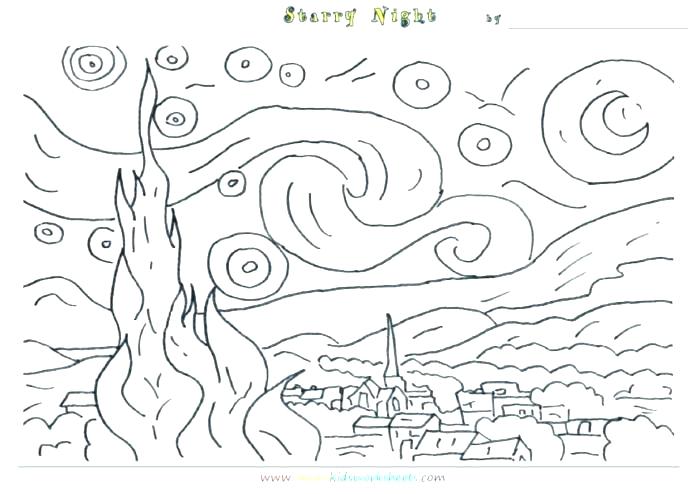 700x494 Night Coloring Pages Famous Artist Coloring Pages Print Adult Van
