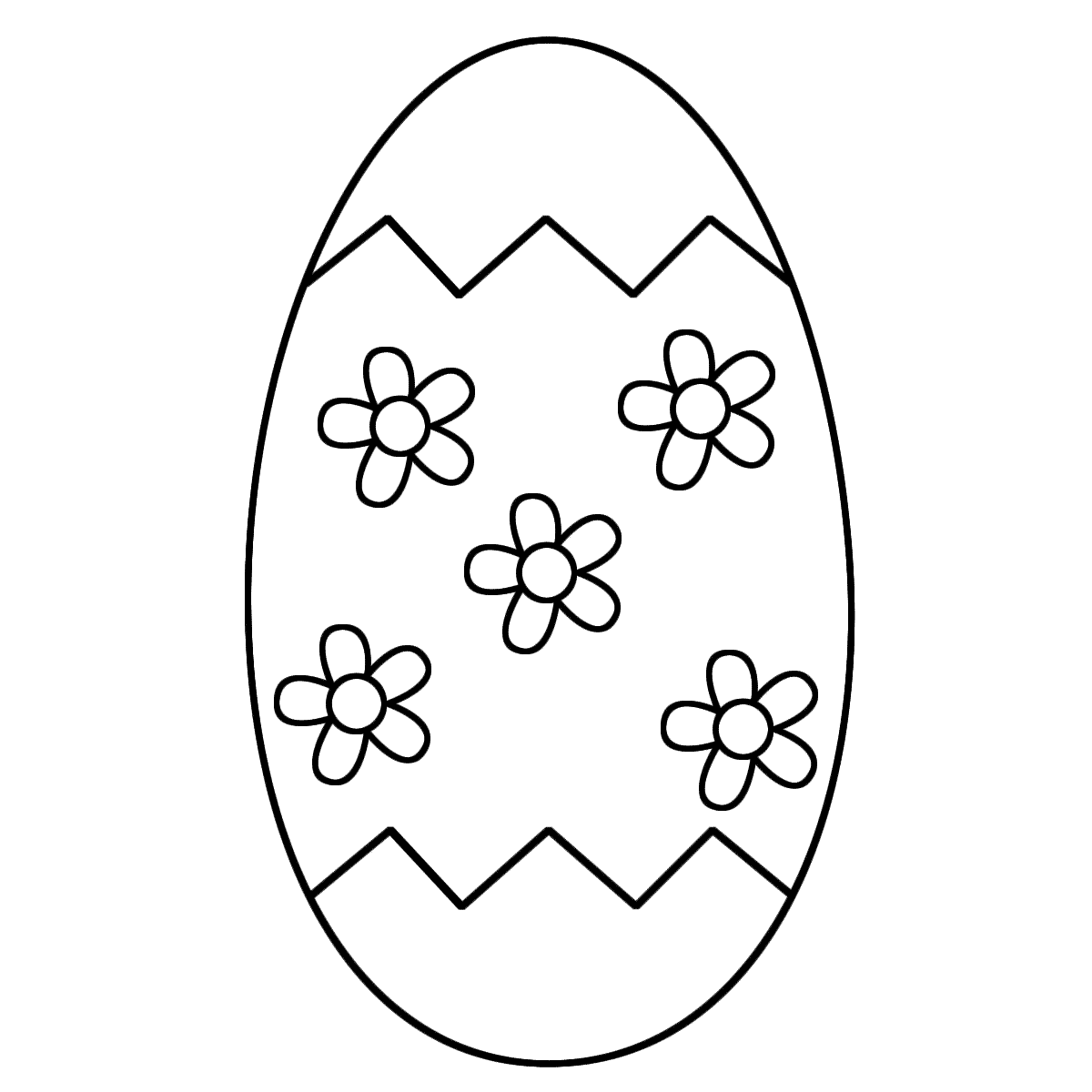 1200x1200 Blank Easter Egg Coloring Pages