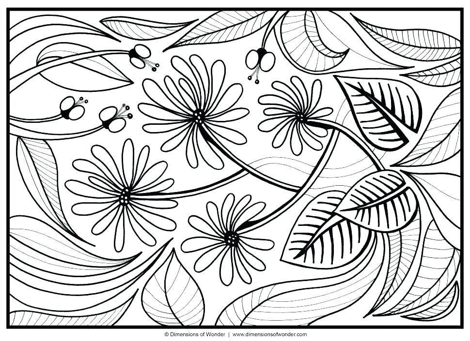 970x705 Large Flower Coloring Pages Flower Coloring Pages Printable