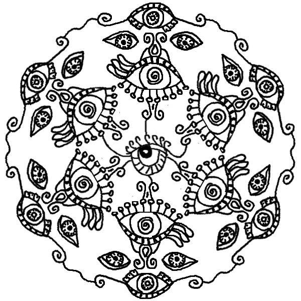 600x600 All Seeing Eye Mandala Coloring Pages Batch Coloring