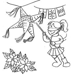 236x246 Las Posadas Coloring Page Spanish, Holidays And December
