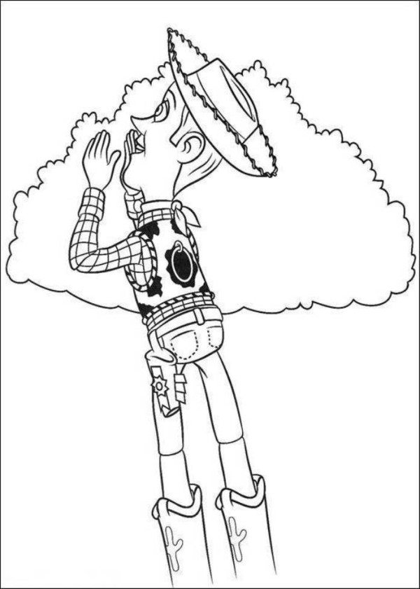 600x841 Woody Sheriff Is Yellingy Story Coloring Pages Colouring