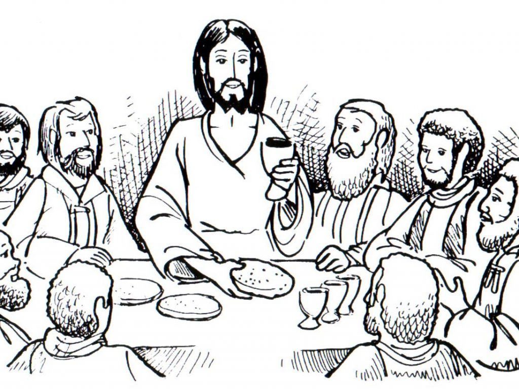 1024x768 Last Supper Coloring Page Get Bubbles