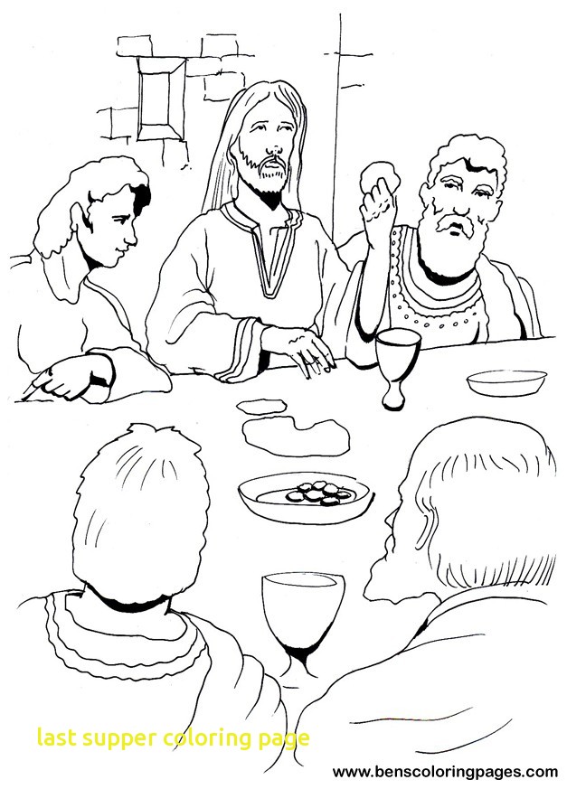 627x873 Last Supper Coloring Page With The Last Supper Coloring Page