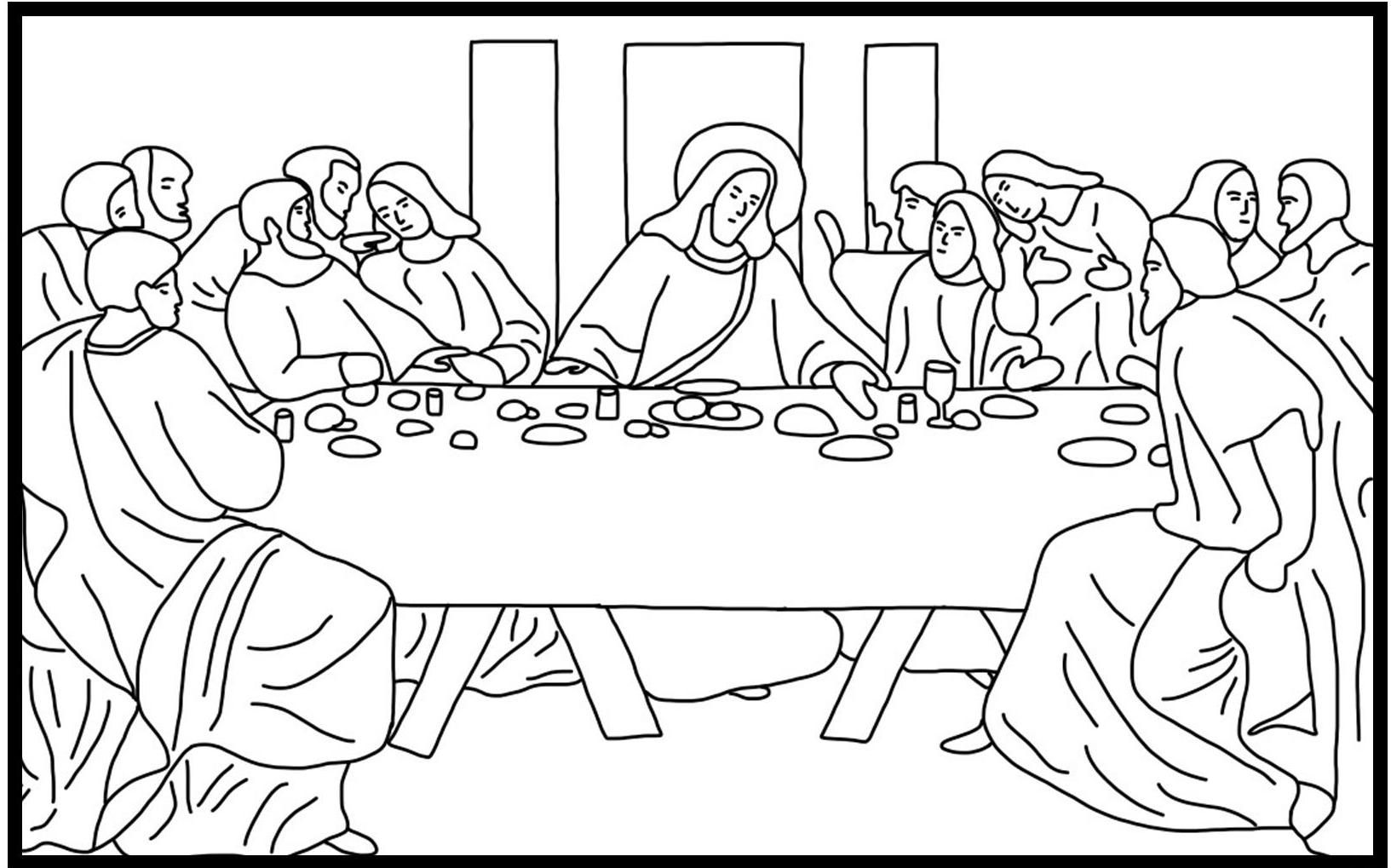 1633x1019 Last Supper Coloring Pages