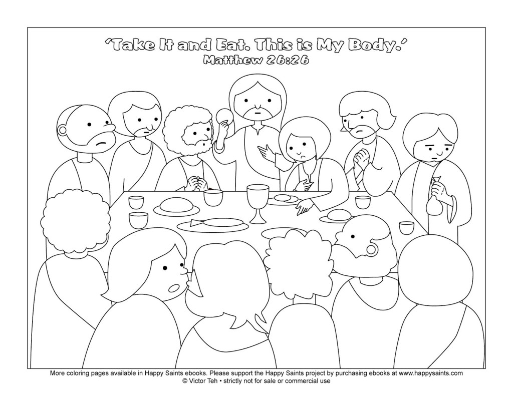 1024x791 Last Supper Coloring Pages Free Download Coloring Book