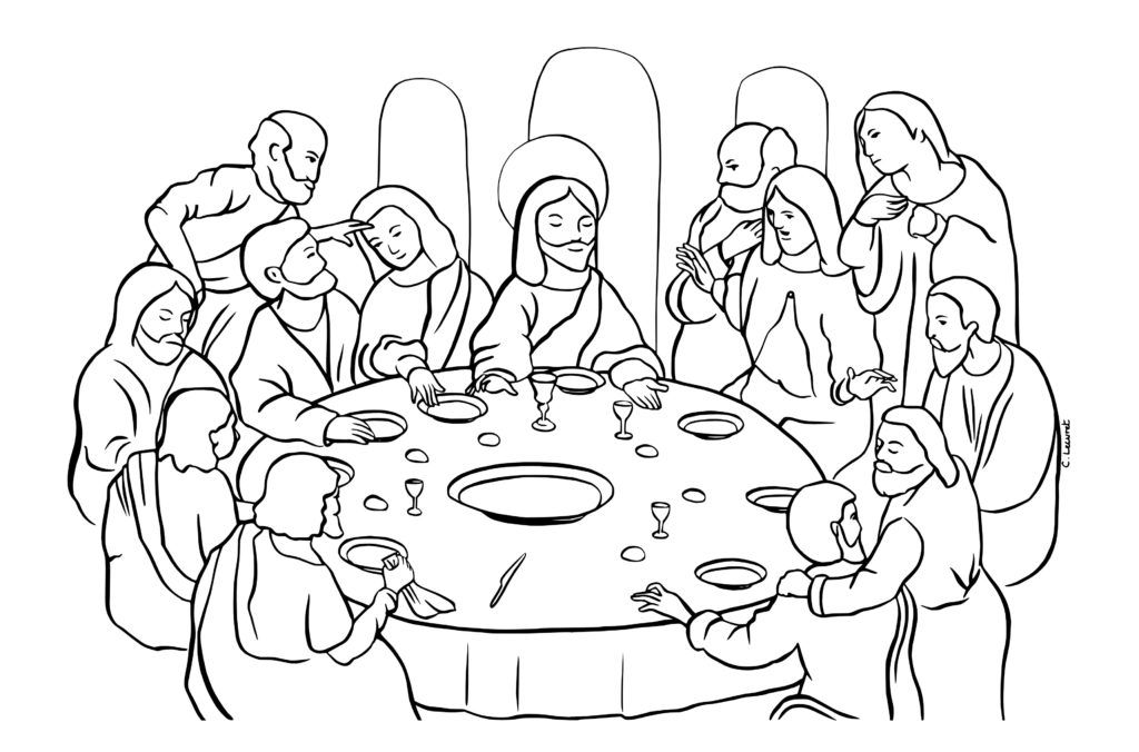 1024x676 Last Supper Coloring Pages Free Draw To Color