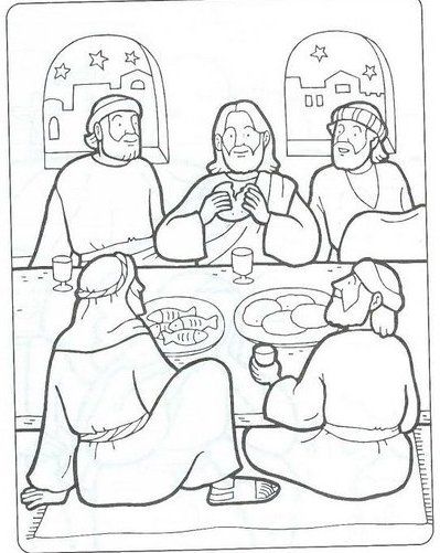 399x501 New Testament Coloring Pages Last Supper Ceia Biblekids