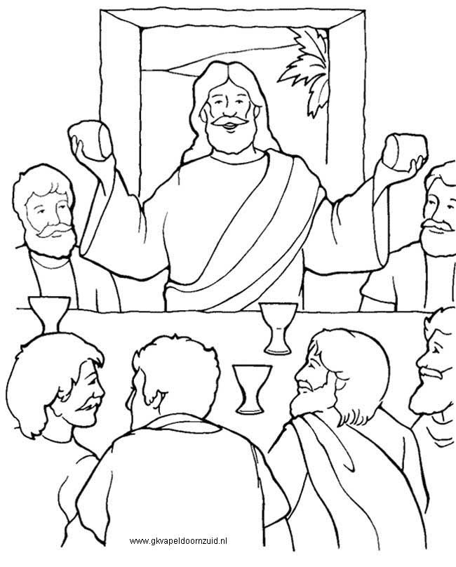 650x808 The Last Supper, The Last Passover Of Jesus Bible Story Coloring