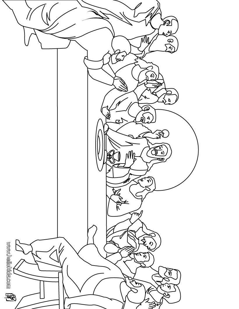 820x1060 The Last Supper Coloring Page Easter Activities For Kids