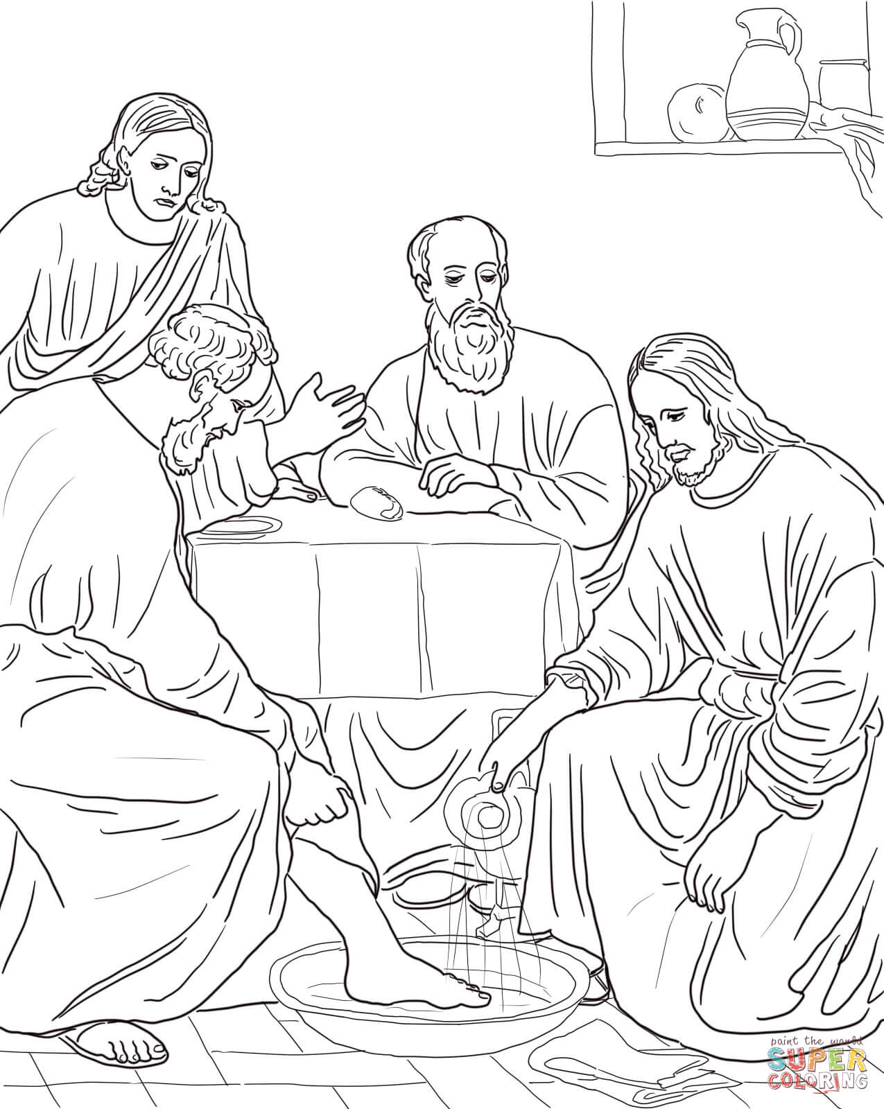 1275x1600 Unconditional The Last Supper Coloring Pages P