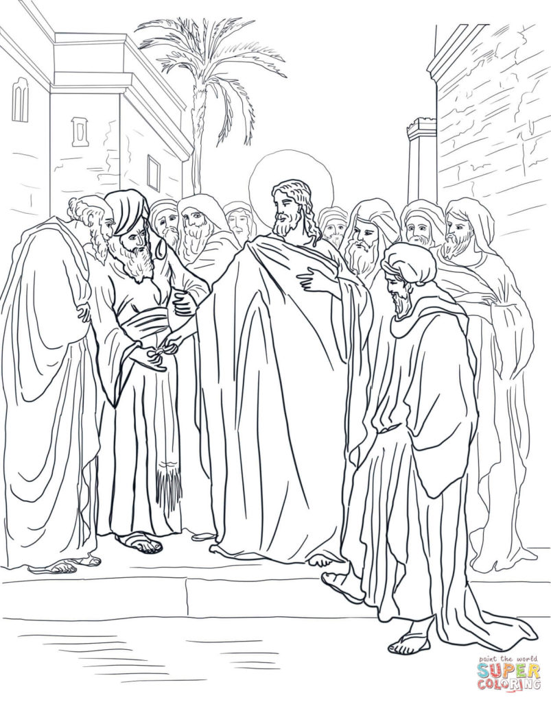 803x1024 Last Supper Of Jesus Coloring Page Free Printable Pages