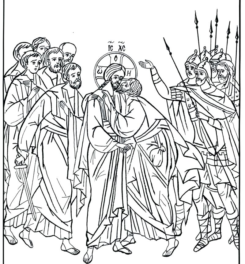 800x864 Jesus Last Supper Coloring Page Sharing Bread And Wine