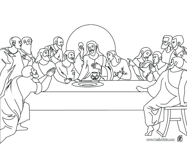620x480 Crucifixion Coloring Pages The Last Supper Coloring Page Printable