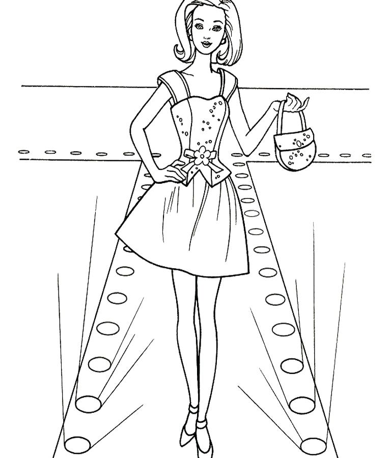 768x900 Fashion Model Coloring Pages