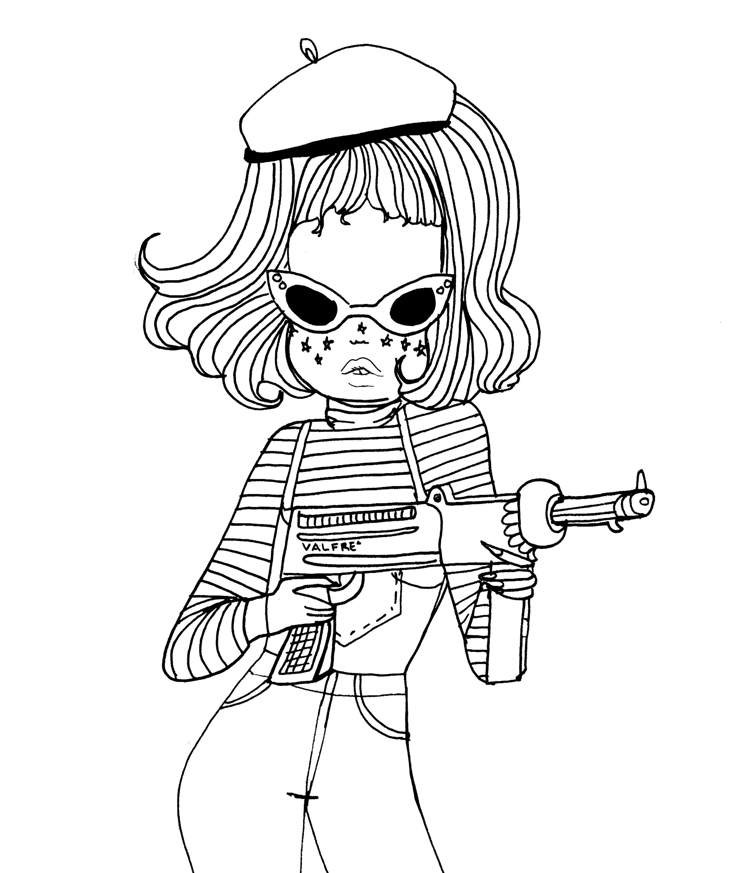 2550x3000 Metralleta Valfre Coloring Page Valfre