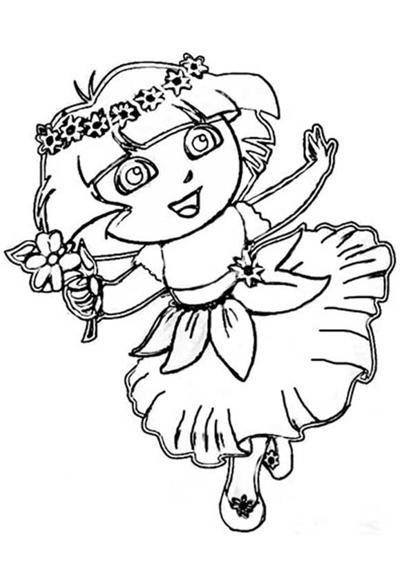 595x842 Dora The Latino Girl Coloring Page