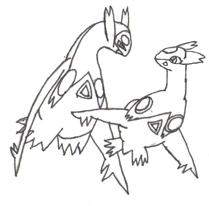 722x711 Latios And Latias Drawing