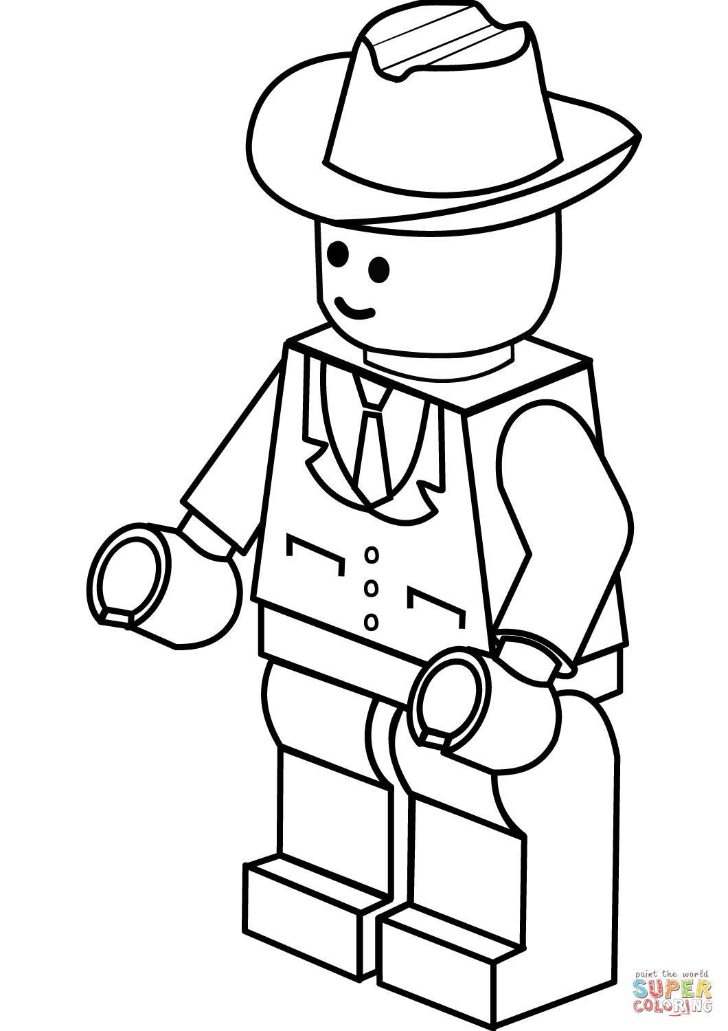 1060x1500 Lego Cowboy Coloring Pages
