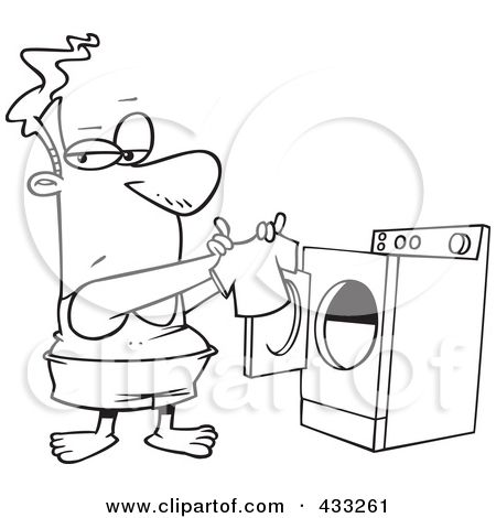 450x470 Laundry Room Coloring Pages Coloring Page Line Art Of A Man