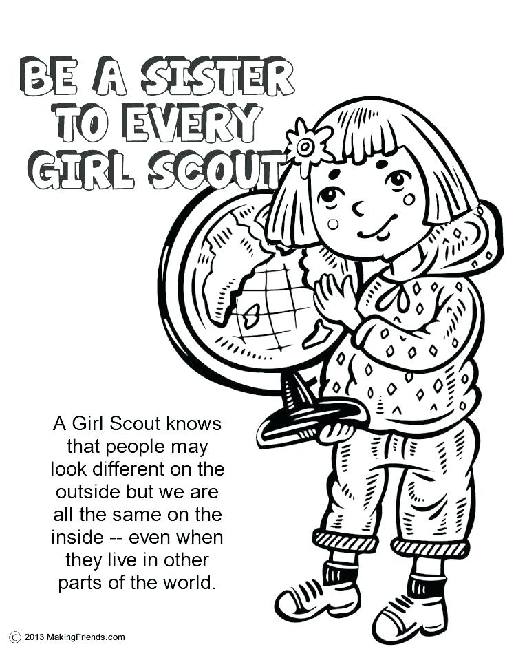750x943 Daisy Girl Scout Coloring Pages Scout Law Coloring Pages Girl