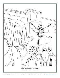 230x298 Ezra Read The Law Coloring Page Sunday School, Christmas