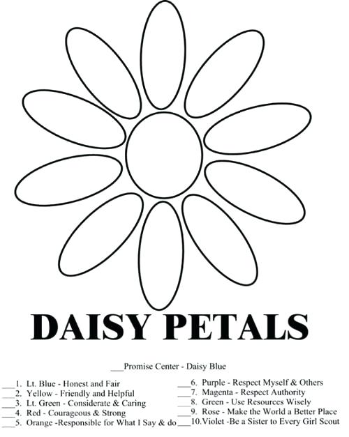 500x627 Girl Scout Promise And Law Printables Kids Coloring Daisy Girl