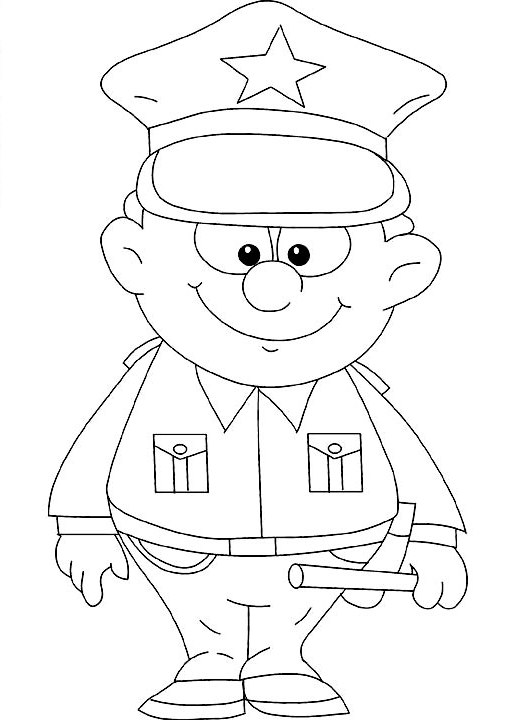 522x720 Police Coloring Pages