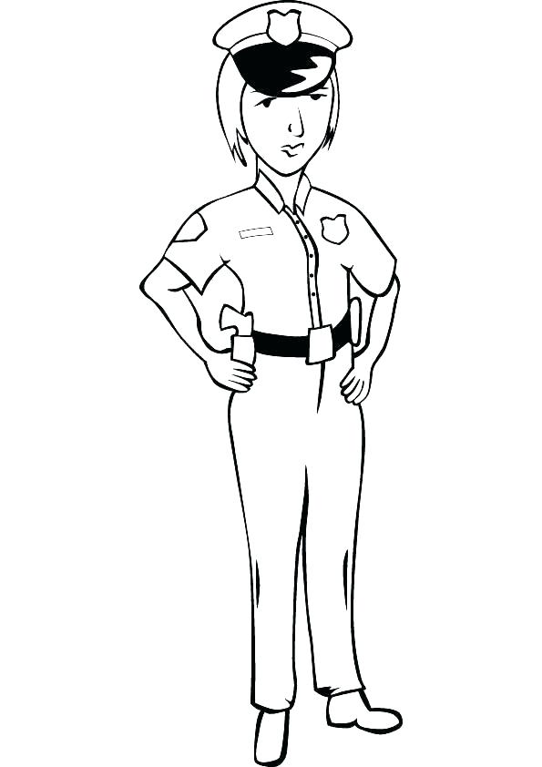 595x842 Police Hat Coloring Page Policeman Coloring Page Police Coloring