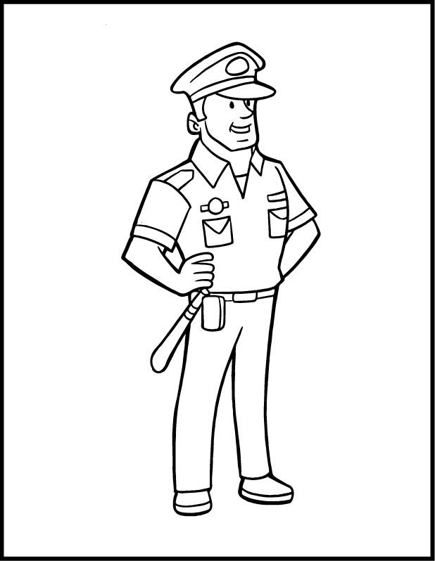 618x798 Police Officer Coloring Pages