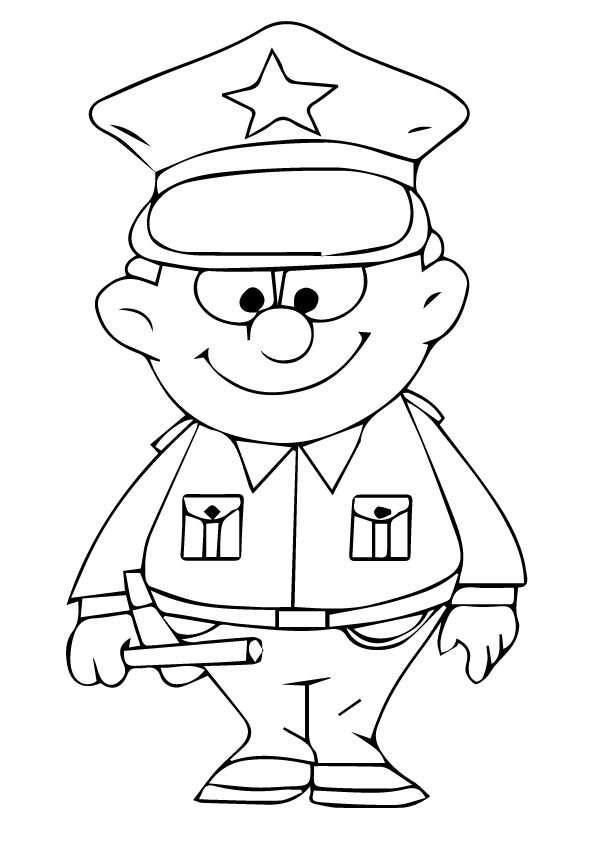 595x842 Printable Images Of Cute Police Coloring Page For Free To Download