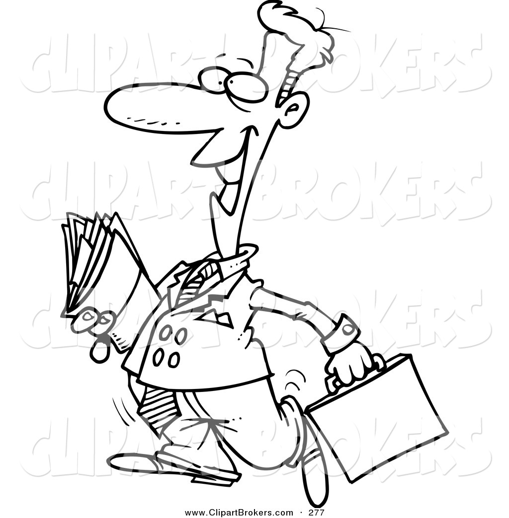 1024x1044 Clip Art Cartoon Of A Coloring Page Of A Lawyer Carrying