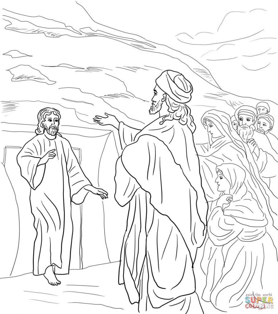905x1024 Lazarus Coloring Page