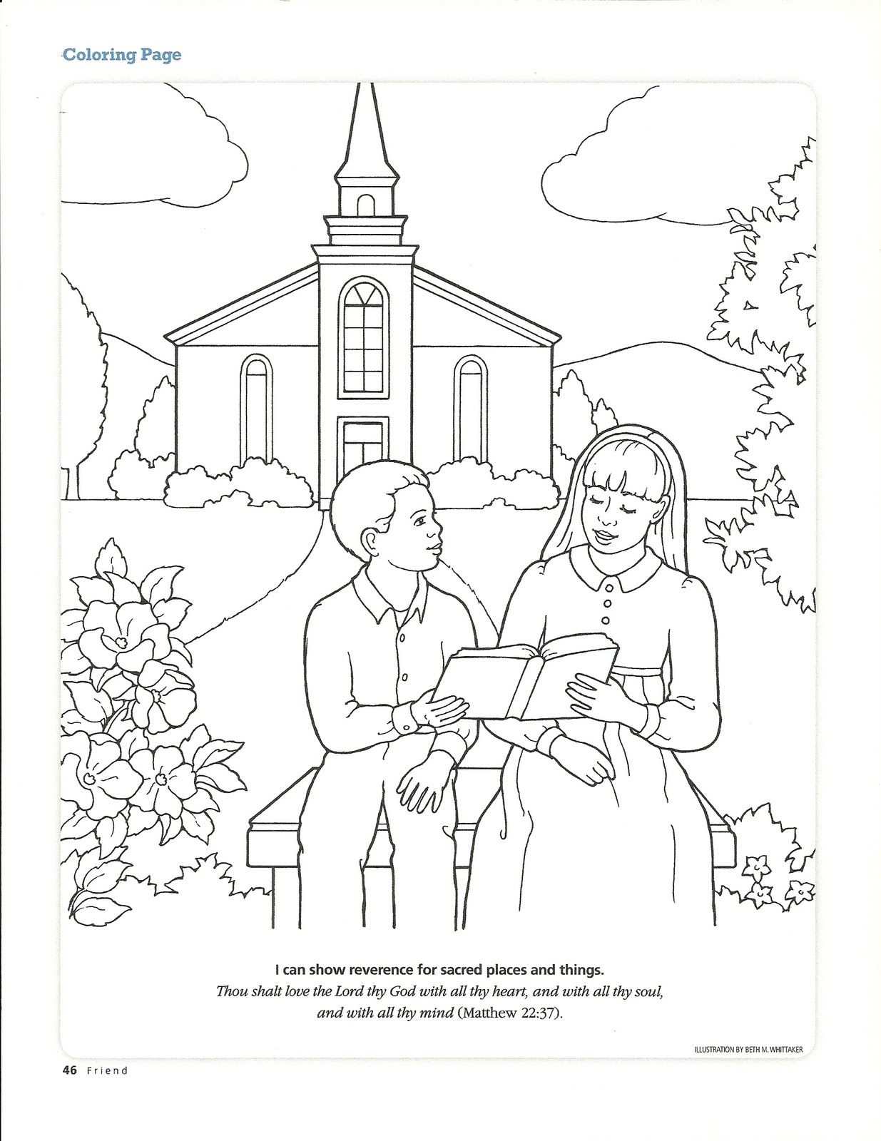 1235x1600 Love Lds Church Building Coloring Page Primary Manual Lesson