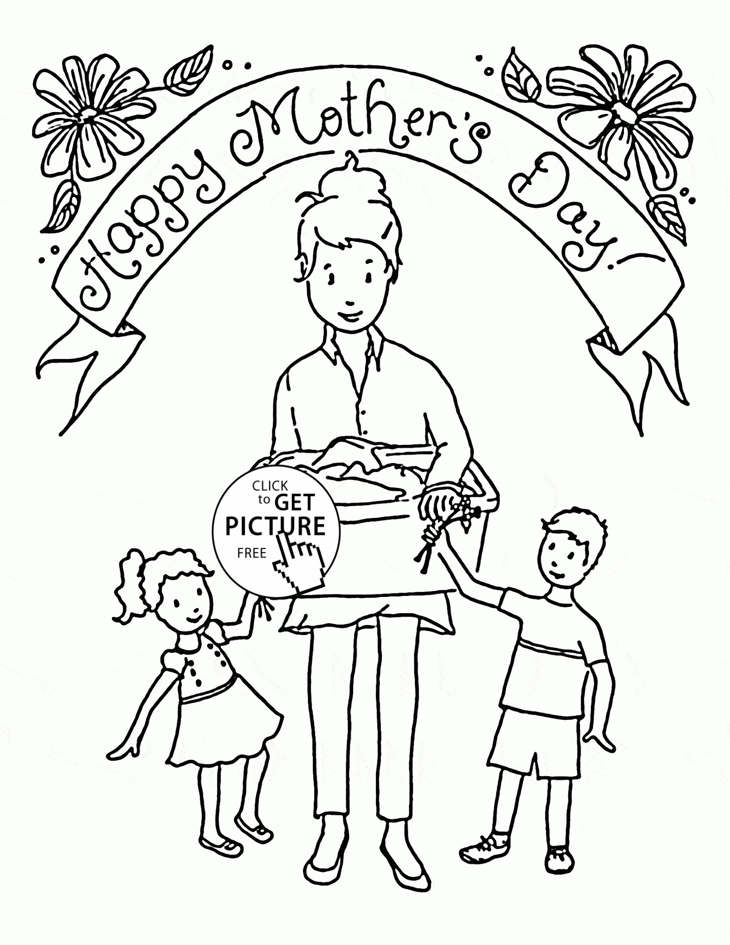 1480x1914 Mothers Day Coloring Pages Lds Copy Happy Mother And Her Kids