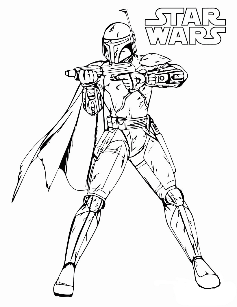 820x1060 Boba Fett Coloring Pages To Print Coloring For Kids