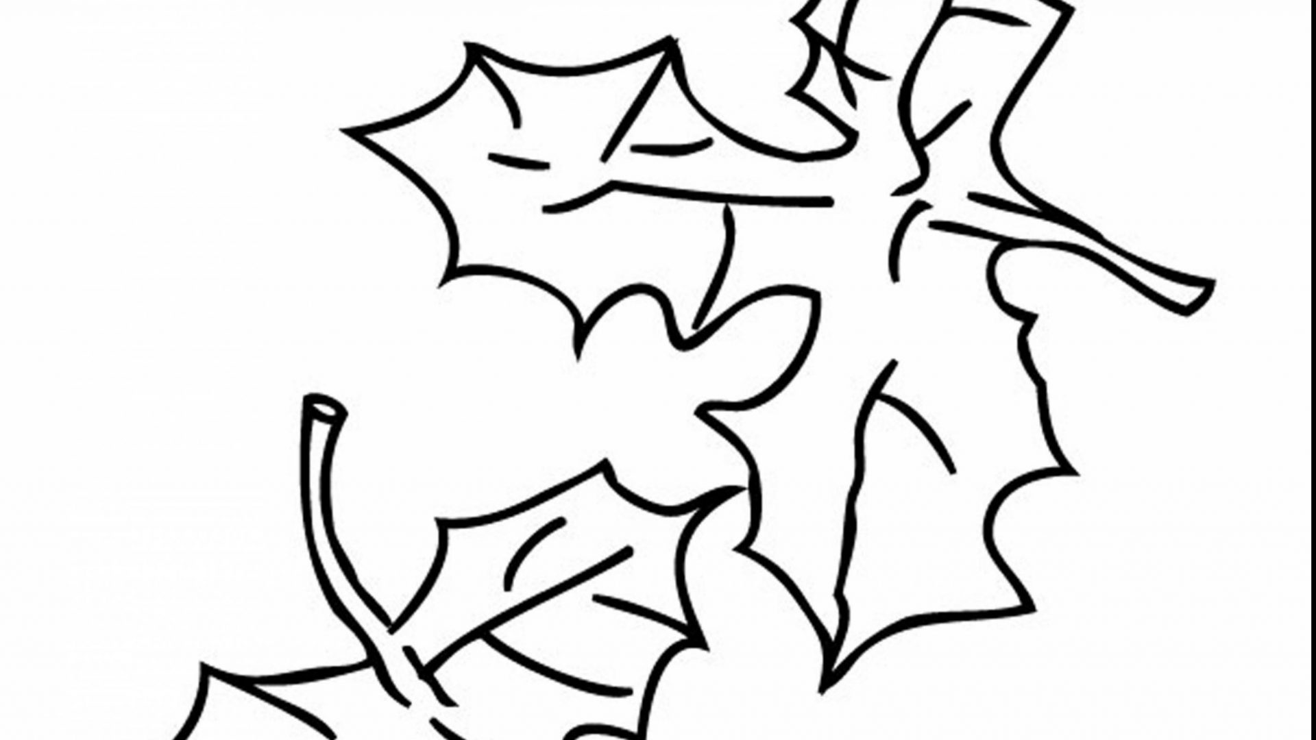 1920x1080 Coloring For Kids Small Leaves Pages Big Fall Free Leaf Autumn