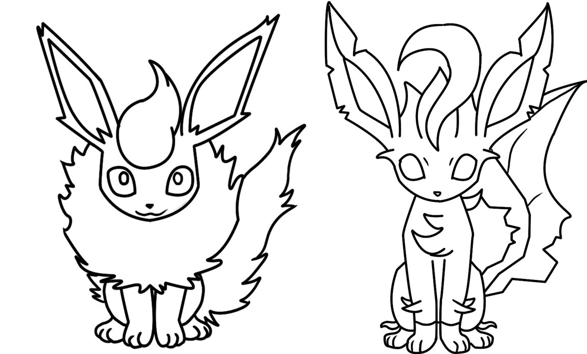 1152x694 Flareon Coloring Pages And Leafeon Page Bellatrixie White