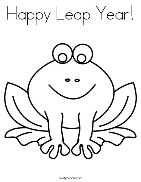 468x605 Happy Leap Year Coloring Page