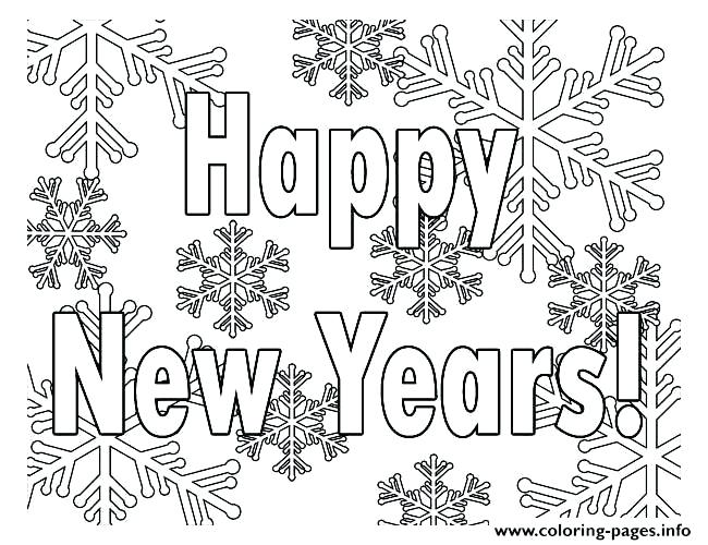 650x500 New Year Coloring Pages Free Print And Colour Happy New Year