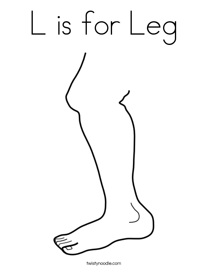 685x886 L Is For Leg Coloring Page