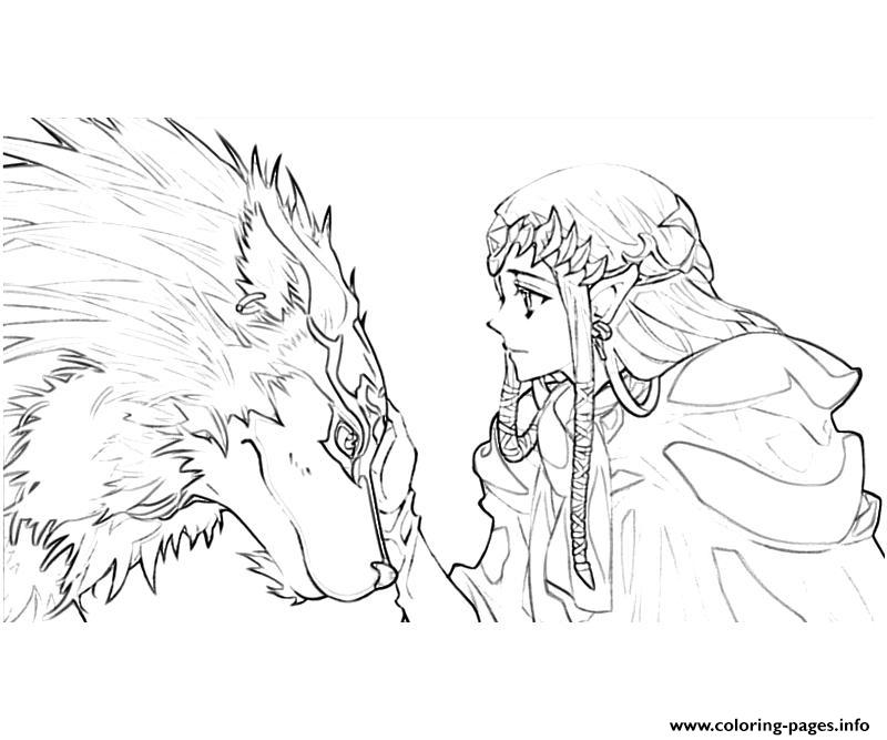 800x667 Legends Of Zelda Love Wolf Coloring Pages Printable