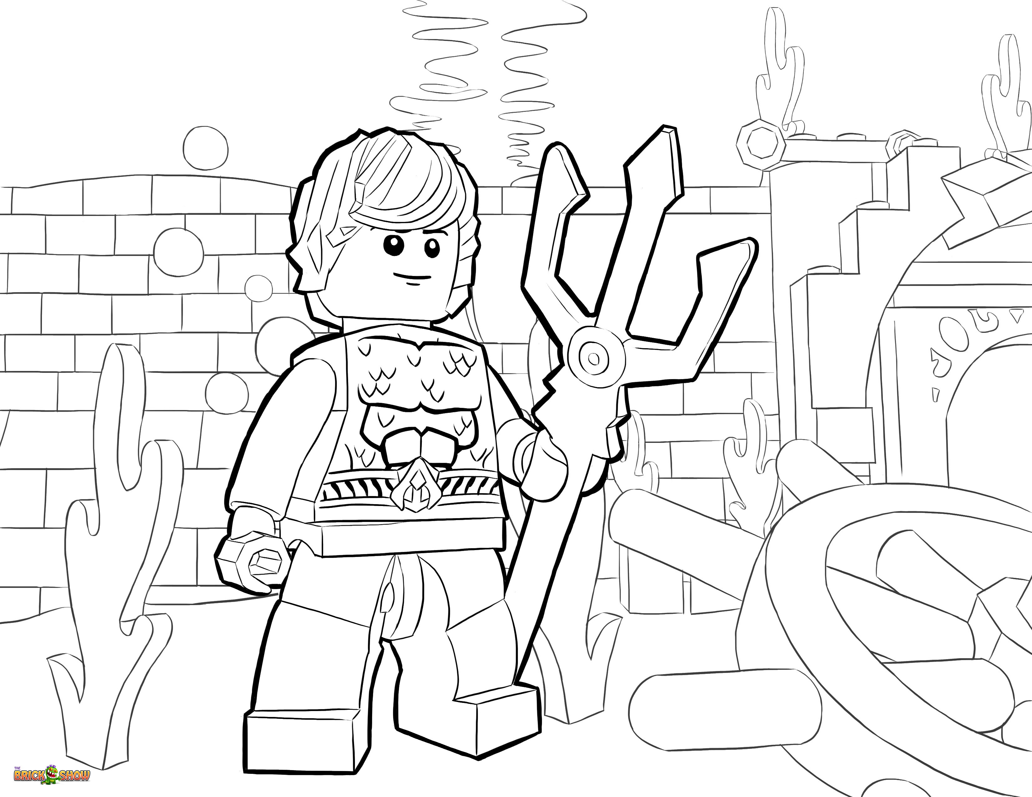 3300x2550 Lego Aquaman Coloring Page, Printable Sheet