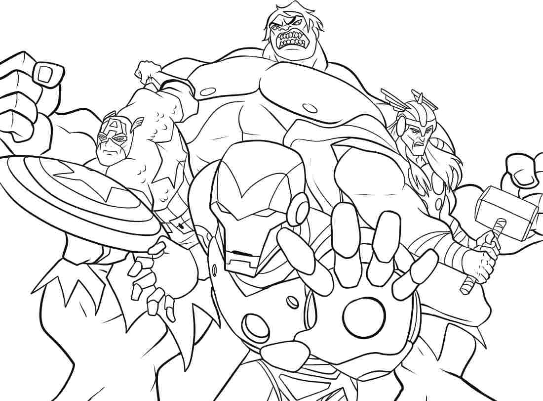 1100x811 Printable Coloring Pages Of The Avengers