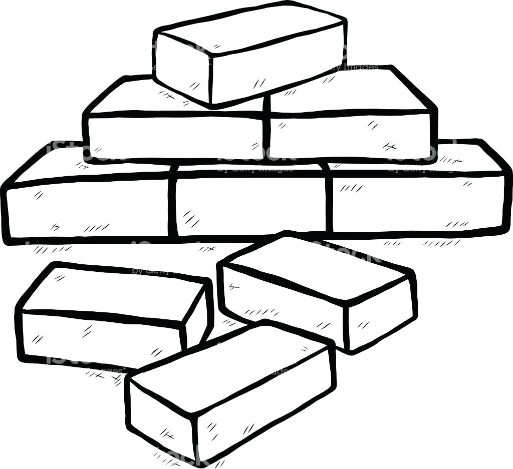 1024x937 Reduced Brick Coloring Page Bricks Colouring Pages Within Red