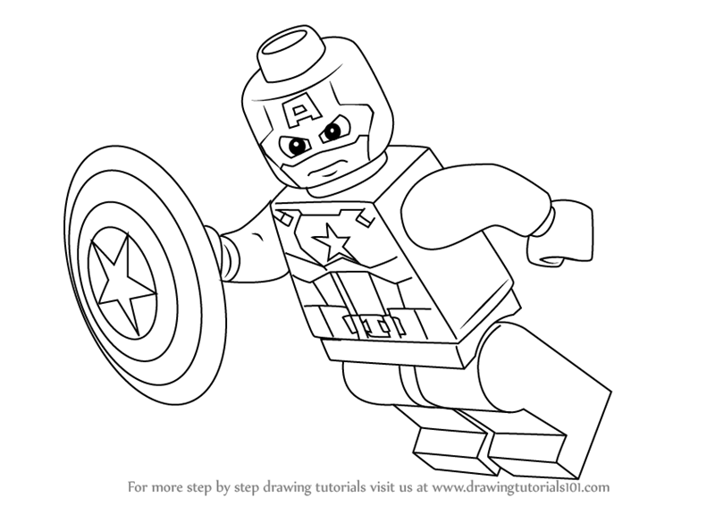 800x566 Learn How To Draw Lego Captain America