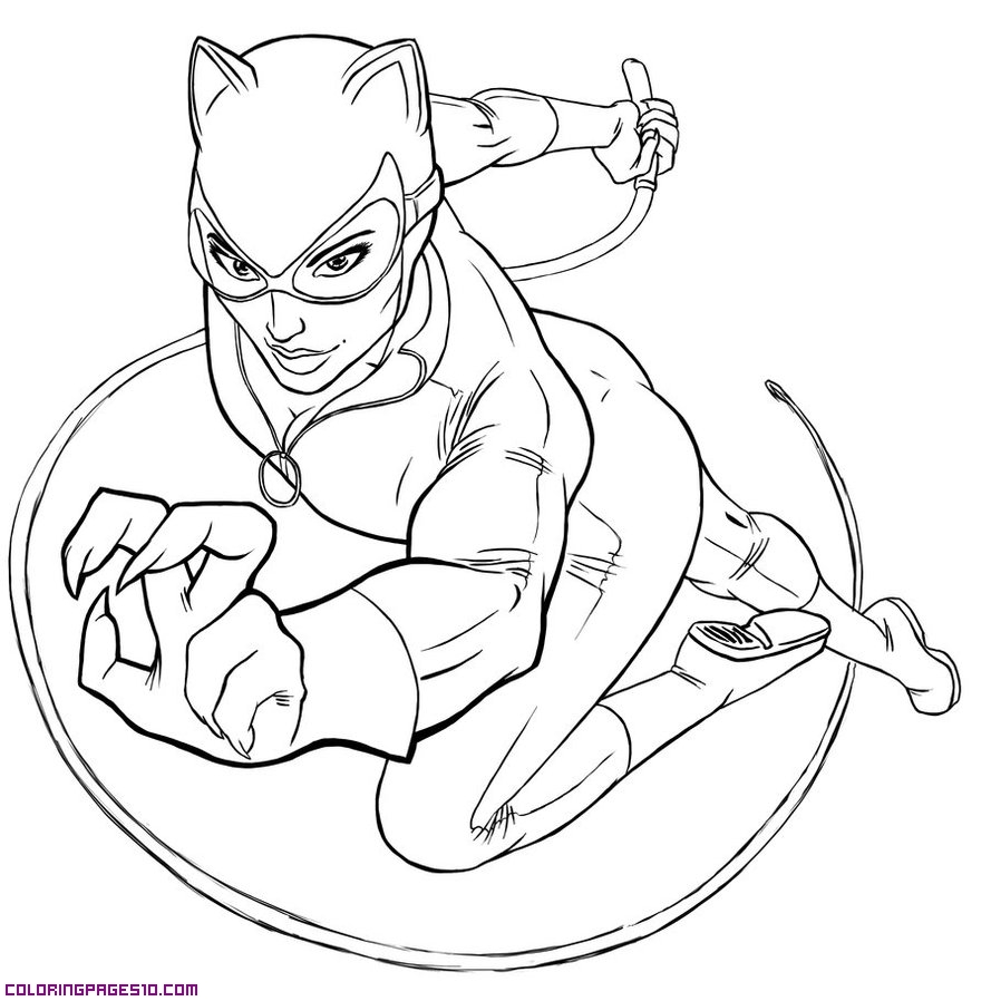 889x898 Catwoman Coloring Pages To Download And Print For Free Catwoman